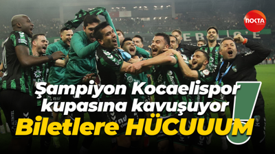 Şampiyon Kocaelispor kupasına kavuşuyor! Biletlere HÜCUUUM!