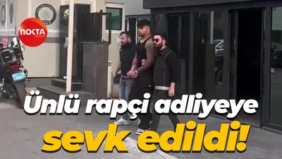 Kocaeli’de tutuklanan rapçinin adliyeye sevk edildiği anlara ait görüntüler ortaya çıktı