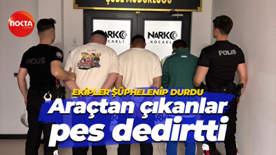 Ekipler şüphelenip durdu... Araçtan çıkanlar pes dedirtti