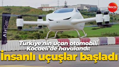 Türkiye'nin uçan otomobili Kocaeli'de havalandı: İnsanlı uçuşlar başladı