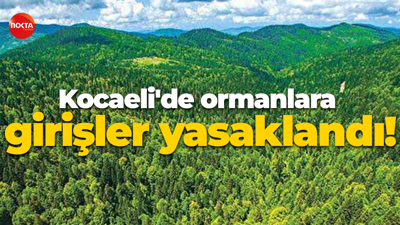 Kocaeli’de ormanlara girişler yasaklandı