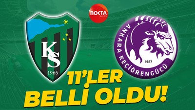 Kocaelispor - Ankara Keçiörengücü maçında 11'ler belli oldu