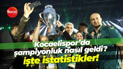 Kocaelispor’da şampiyonluk nasıl geldi? İşte istatistikler!