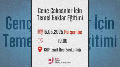 CHP İzmit Gençlik Kolları'ndan genç çalışanlar için eğitim
