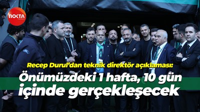 Recep Durul'dan teknik direktör açıklaması: Önümüzdeki 1 hafta, 10 gün içinde gerçekleşecek