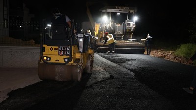 Kartepe'de yol konforu için gece çalışması