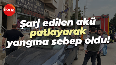 Şarj edilen akü patlayarak yangına sebep oldu!