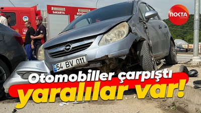 Sakarya'da trafik kazası: Otomobiller çarpıştı, birçok vatandaş yaralandı!