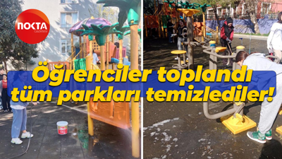 Kocaeli'de öğrenciler toplandı, tüm parkları temizlediler!