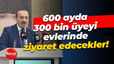 Şahin Talus açıkladı... 600 ayda 300 bin üyeyi evlerinde ziyaret edecekler!