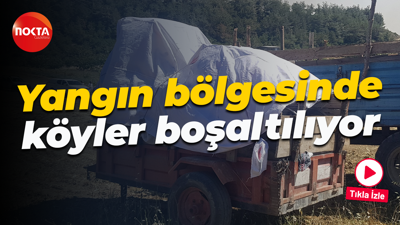 Alevlerin yaklaştığı köyde vatandaş evlerini boşaltıyor!