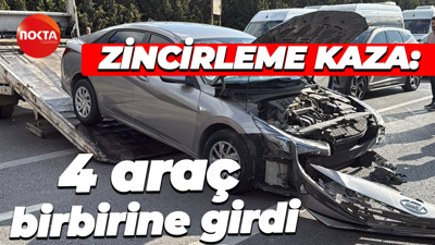 Kocaeli’de zincirleme kaza: 4 araç birbirine girdi