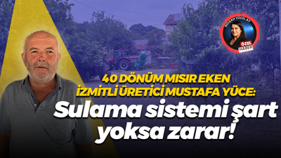 40 dönüm mısır eken İzmitli üretici Mustafa Yüce: Sulama sistemi şart yoksa zarar!