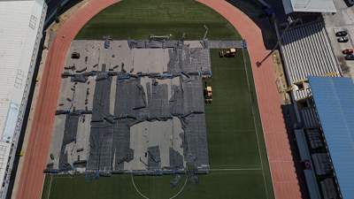 2. Lig yolunda ilk adım: Zemin yenileme çalışmaları başladı!