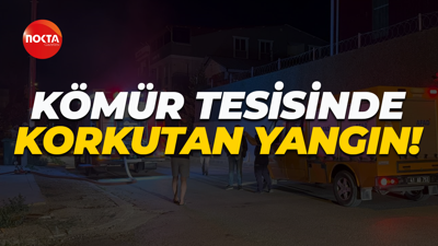 Ruhsatsız kömür tesisinde yangın çıktı!