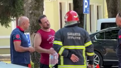 Kendini yakmakla tehdit etti, ekipleri görünce benzini bakın neyaptı?