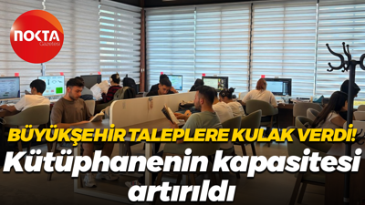 Kocaeli Büyükşehir’e ait kütüphanenin kapasitesi artırıldı! Yoğun talep karşılık buldu