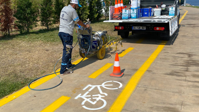 Kocaeli Büyükşehir Belediyesi bisiklet yollarını yeniledi!