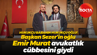 Gölcük Belediye Başkanı Ali Yıldırım Sezer’in oğlu Emir Murat avukatlık cübbesini giydi
