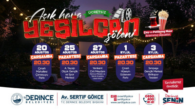 Derince’de açık havada sinema günleri başlıyor