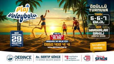 Derince’de Plaj Voleybolu turnuvası