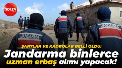 Şartlar ve kadrolar belli oldu: Jandarma binlerce uzman erbaş alımı yapacak!