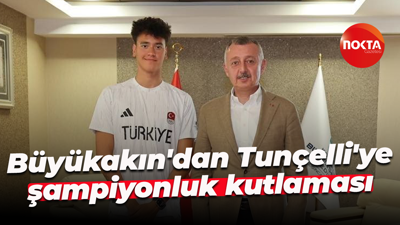 Tahir Büyükakın'dan Kuzey Tunçelli'ye şampiyonluk kutlaması