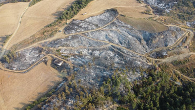 Gelibolu yangının acı sonuçları drone ile görüntülendi