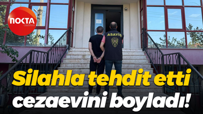 Silahla tehdit etti cezaevini boyladı!
