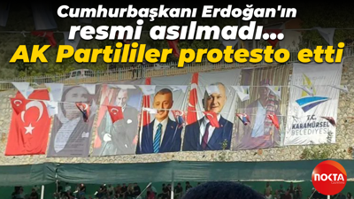 Karamürsel Belediyesi Cumhurbaşkanı Erdoğan’ın resmini asmadı AK Partililer protesto etti