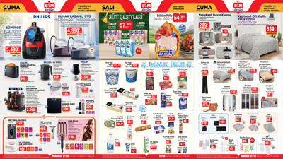 BİM 2-5 EYLÜL AKTÜEL ÜRÜNLER KATALOĞU 2025Süpürge, Tabak Çeşitleri, Buhar Kazanlı Ütü Var