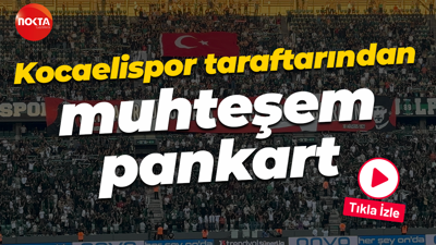 Kocaelispor taraftarından muhteşem pankart!
