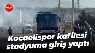 Kocaelispor kafilesi stadyuma giriş yaptı
