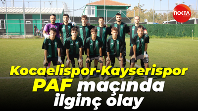 Kocaelispor-Kayserispor PAF maçında ilginç olay