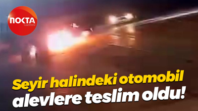 Kocaeli'de seyir halindeki otomobil alev aldı!
