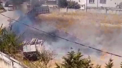 Otluk alanda korkutan yangın