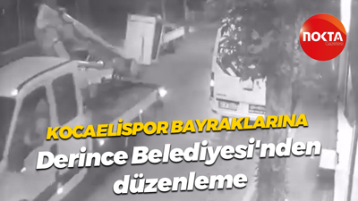 Kocaelispor bayraklarına Derince Belediyesi'nden düzenleme