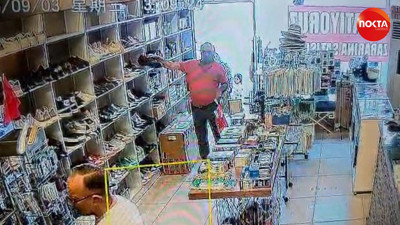 Müşteri gibi geldiği mağazadan ayakkabıyı böyle çaldı