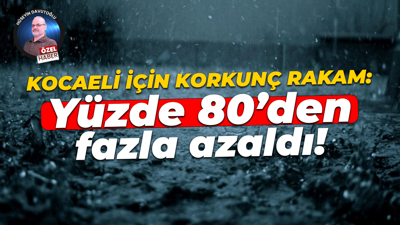Kocaeli için korkunç rakam: Yüzde 80’den fazla azaldı!