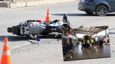 Korkunç kaza! Trafik polisi ağır yaralandı
