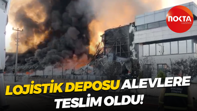 Başiskele'deki lojistik deposu alevlere teslim oldu!