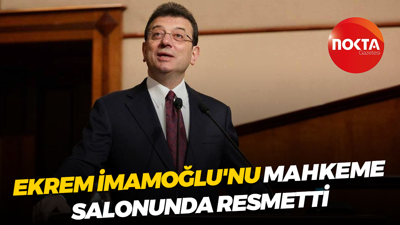 Ekrem İmamoğlu'nu mahkeme salonunda resmetti