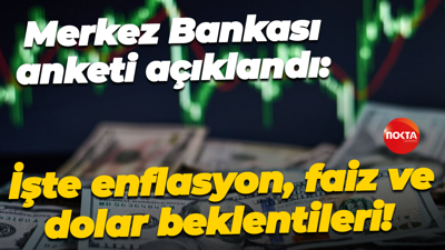 Merkez Bankası anketi açıklandı: İşte enflasyon, faiz ve dolar beklentileri!