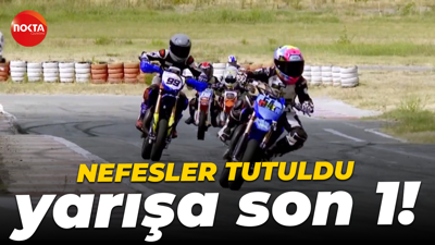 Türkiye Süpermoto Şampiyonası'nda nefesler tutuldu, heyecanlı bekleyiş başladı!