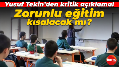 Zorunlu eğitim süresi kısalacak mı? Bakan Yusuf Tekin açıkladı!
