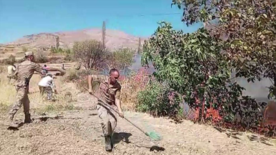 Diyarbakır'da otluk alan yangını!