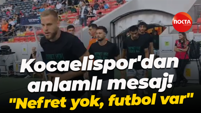 Kocaelispor'dan anlamlı mesaj! "Nefret yok, futbol var"