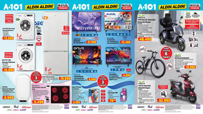 A101 Aktüel Ürünler Kataloğu 18 Eylül 2025 Perşembe Fırın, Elektrikli Ocak, Waffle Makinesi Kaçmaz