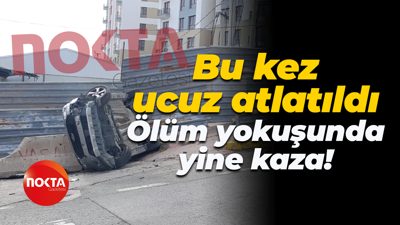 Bu kez ucuz atlatıldı; Ölüm yokuşunda yine kaza!