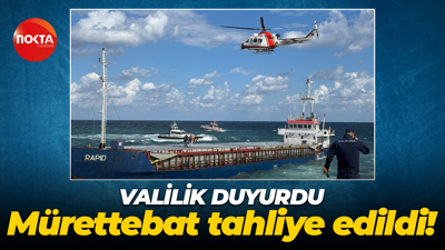 Kocaeli Valiliği duyurdu: Gemide mahsur kalan personel tahliye edildi!